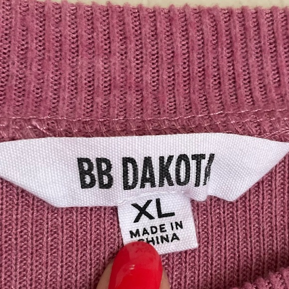 BB Dakota Nordstrom Ribbed Crew Neck Long Sleeve Top - Picture 5 of 6